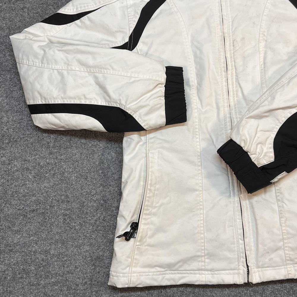 Spyder Jacket Womens 12 White Hooded Insulated Ski Snow Colorblock Pockets - Picture 5 of 13